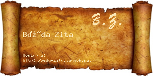 Béda Zita névjegykártya