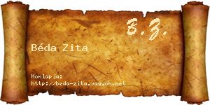 Béda Zita névjegykártya