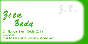 zita beda business card